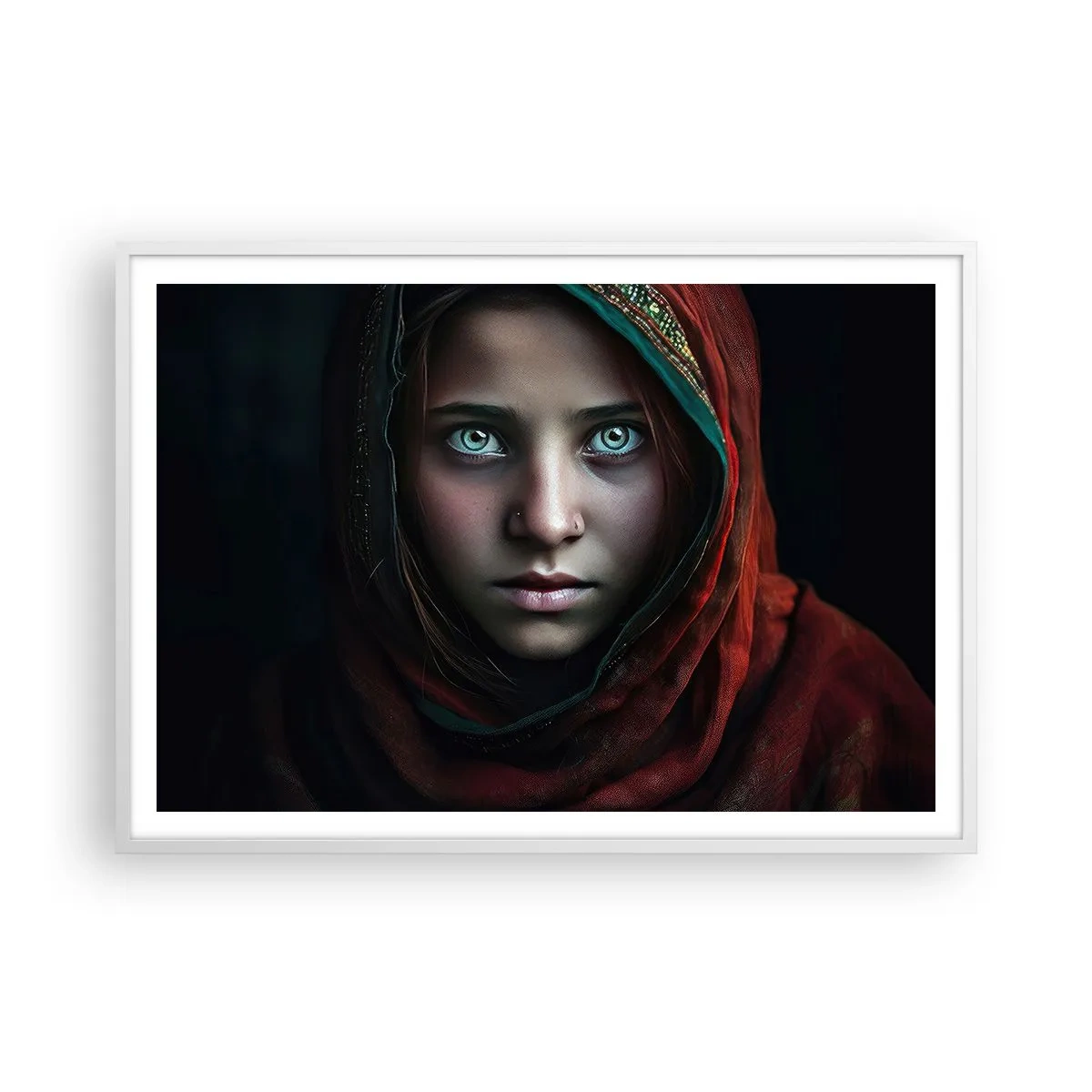 Poster in einem weißen Rahmen - Prinzessin aus dem Osten - 100x70 cm