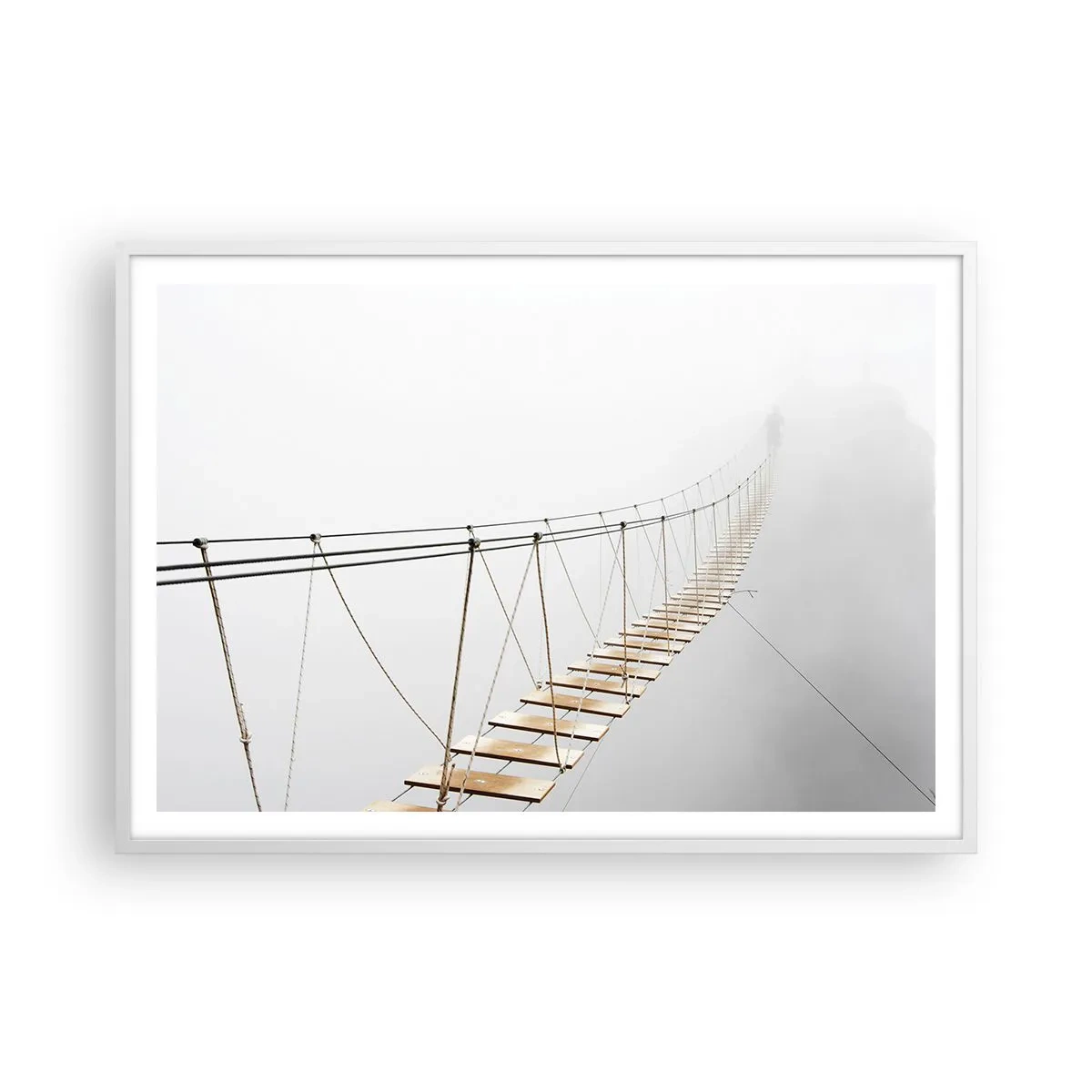 Poster in einem weißen Rahmen - Wohin wird es dich führen? - 100x70 cm