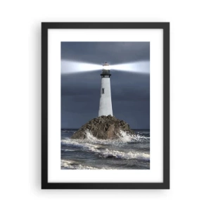 Poster in einem schwarzem Rahmen - Hier... hier... hier! - 30x40 cm