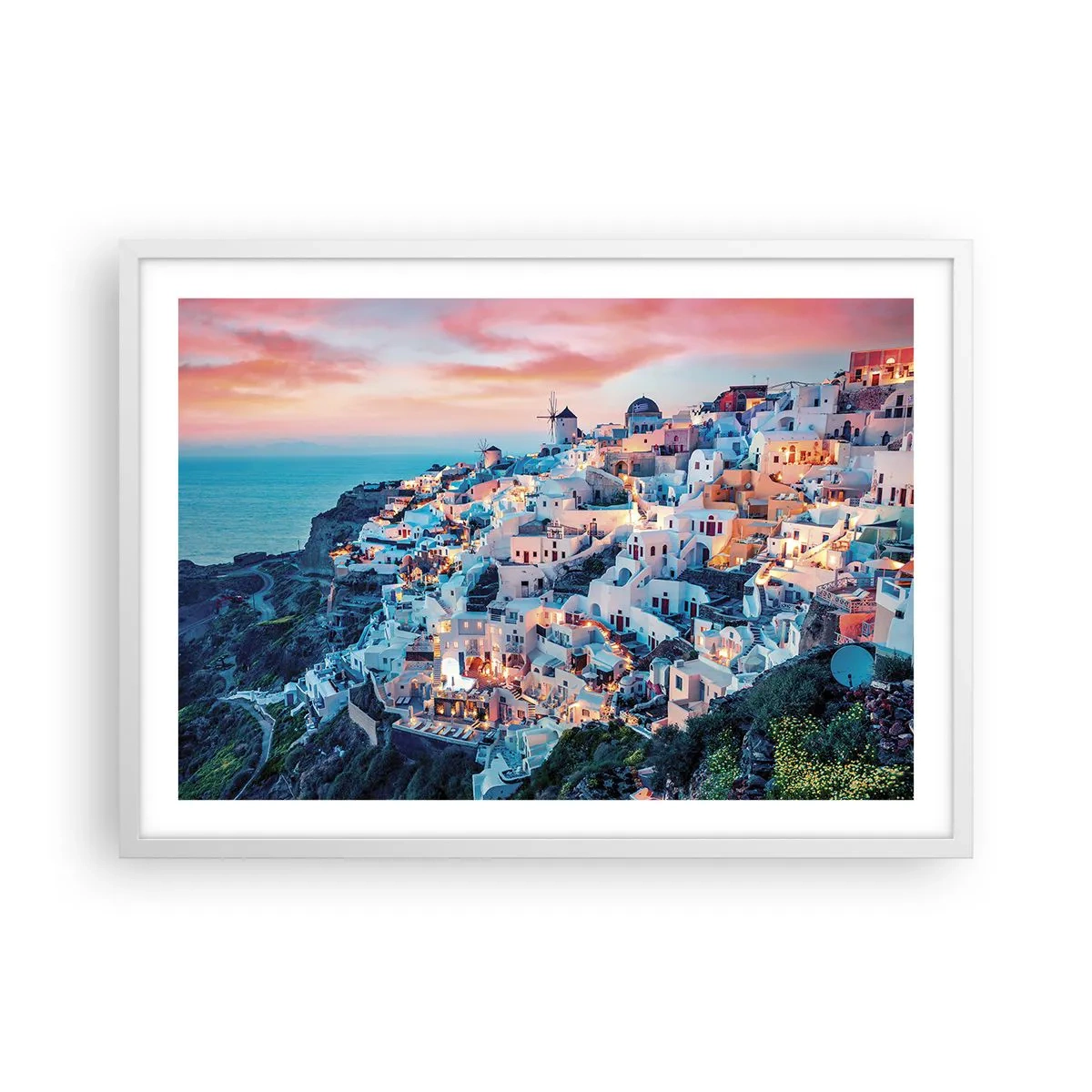 Poster in einem weißen Rahmen - Dein toller griechischer Urlaub - 70x50 cm