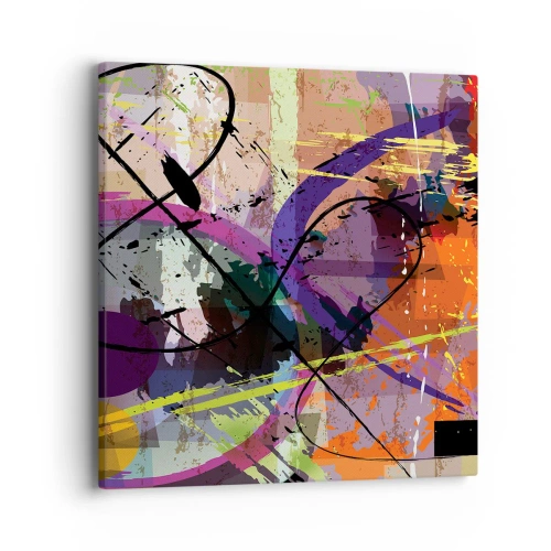 Bild auf Leinwand - Leinwandbild - Du kannst geradeaus oder umhergehen - 40x40 cm
