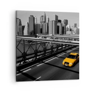 Bild auf Leinwand - Leinwandbild - Die Farbe einer Großstadt - 50x50 cm