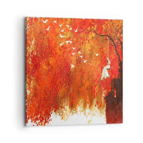 Bild auf Leinwand - Leinwandbild - Wird er mit ihnen fliegen? - 70x70 cm