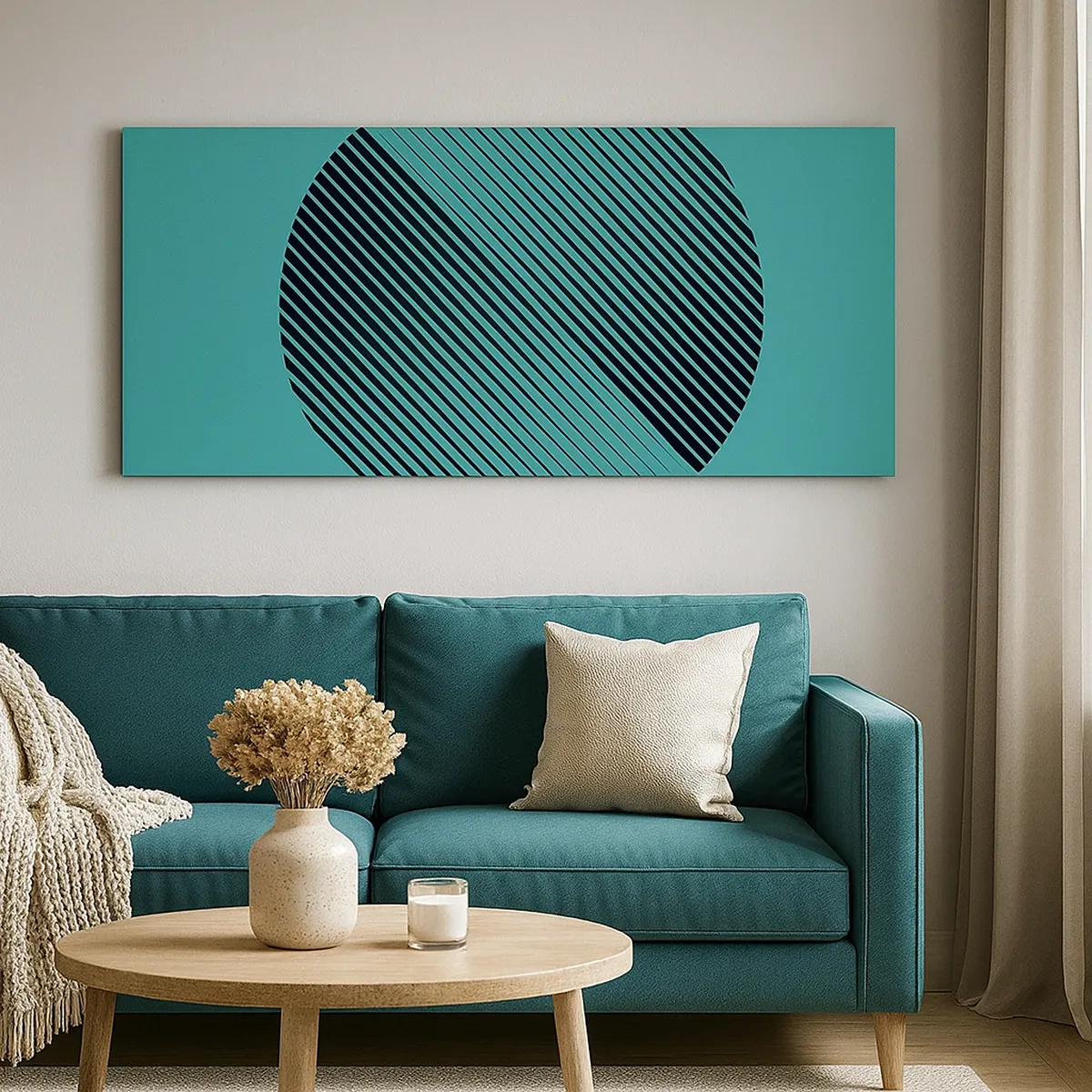 Bild auf Leinwand - Leinwandbild - Kreis – eine geometrische Variante - 30x30 cm