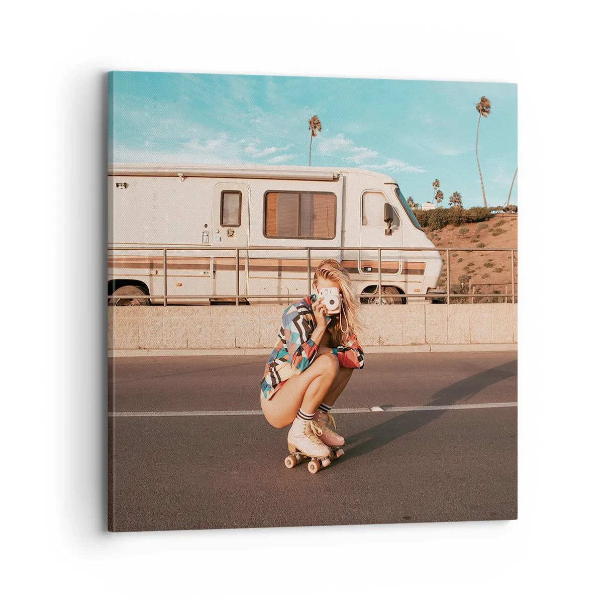 Bild auf Leinwand - Leinwandbild - Lächel bitte! - 70x70 cm