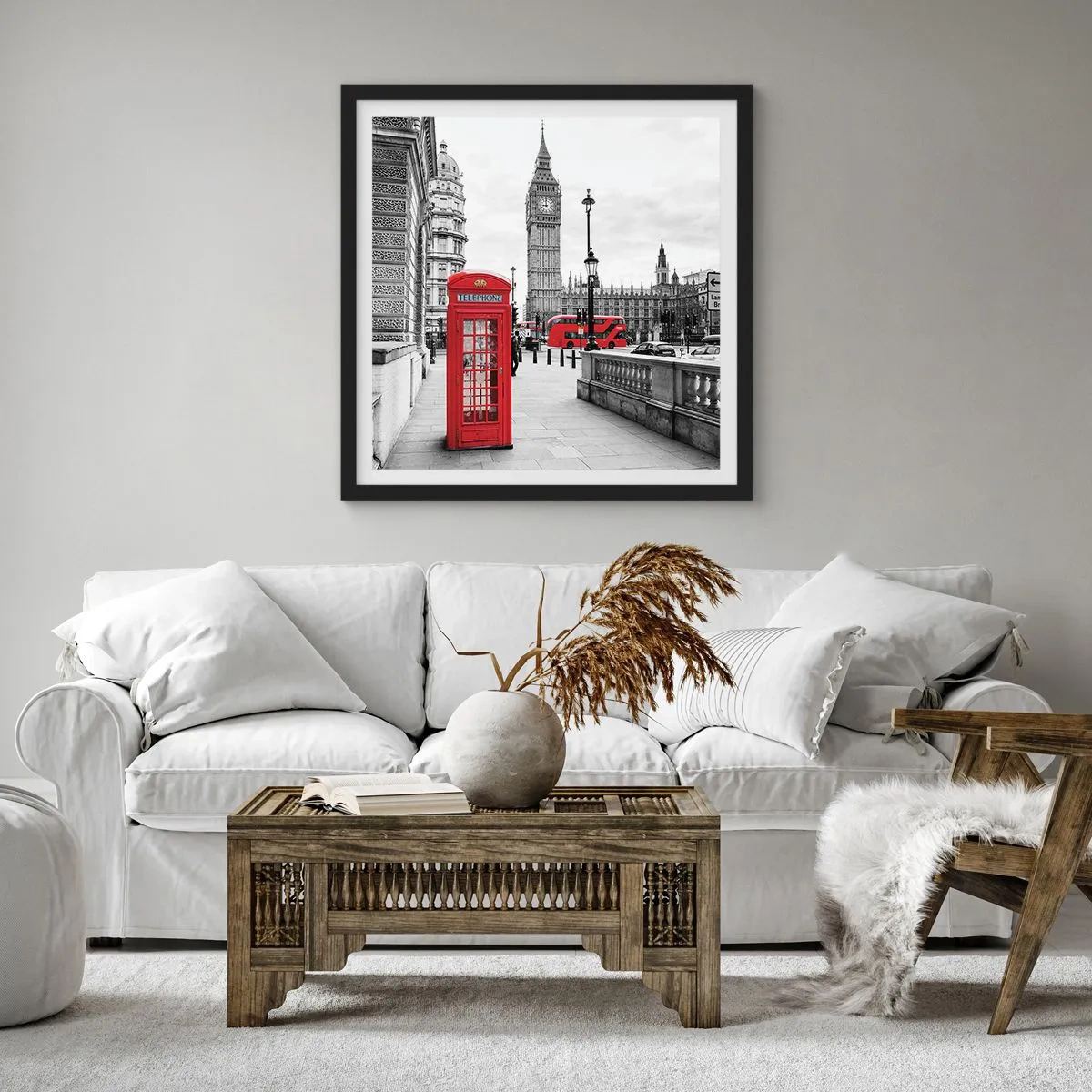 Poster in einem schwarzem Rahmen - London, ohne Zweifel - 30x30 cm