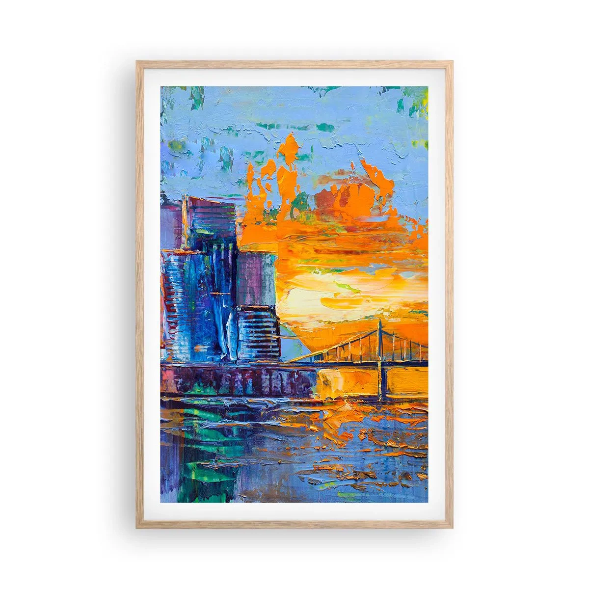 Poster in einem Rahmen aus heller Eiche - Kultur und Natur - 61x91 cm