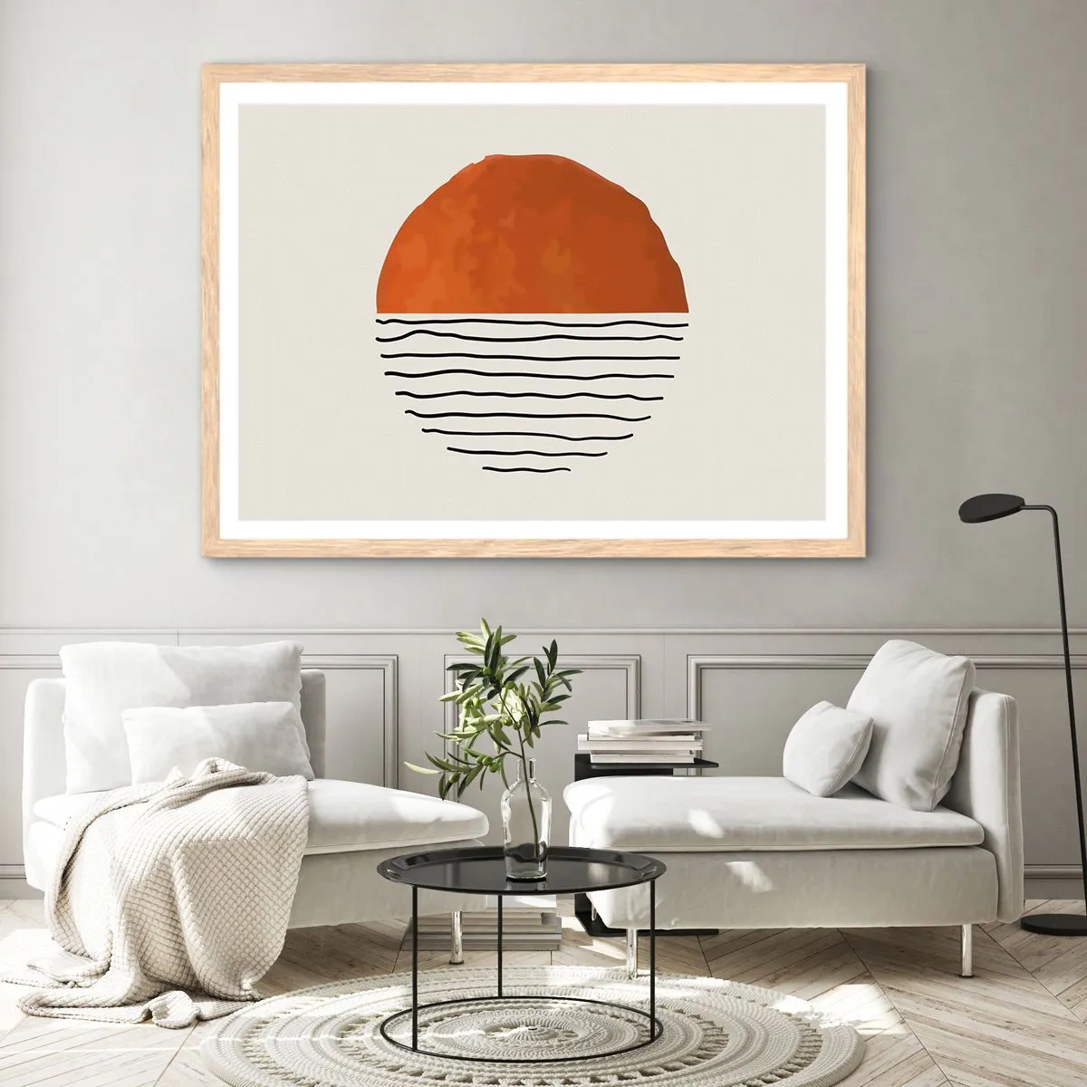 Poster in einem Rahmen aus heller Eiche - Im japanischen Klima - 50x40 cm