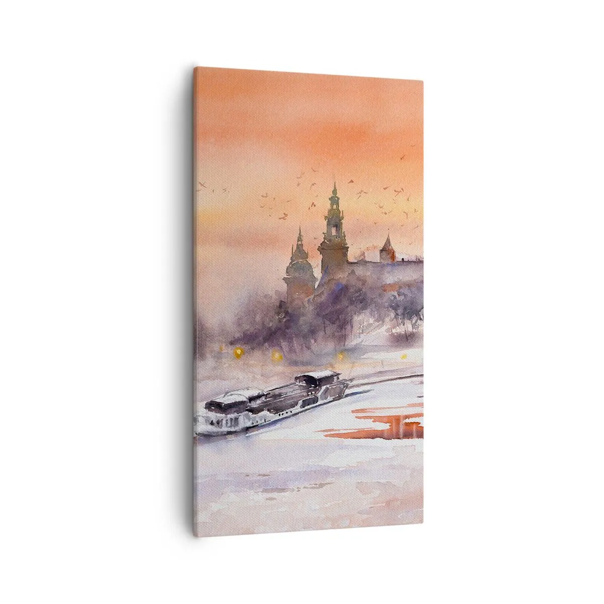 Bild auf Leinwand - Leinwandbild - Königlicher Sonnenuntergang - 55x100 cm