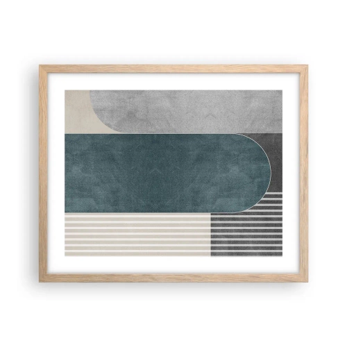 Poster in einem Rahmen aus heller Eiche - Komposition auf der Ebene - 50x40 cm