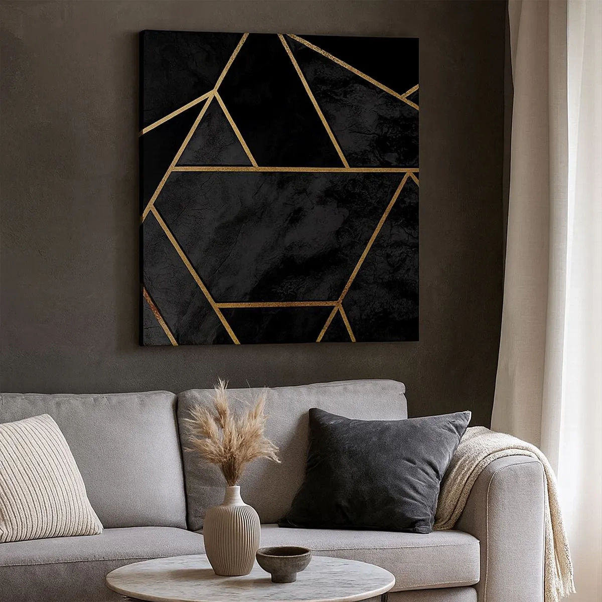 Bild auf Leinwand - Leinwandbild - Dunkelheit und Glanz - 30x30 cm