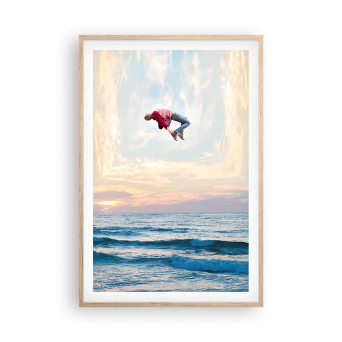 Poster in einem Rahmen aus heller Eiche - In eine andere Dimension - 61x91 cm