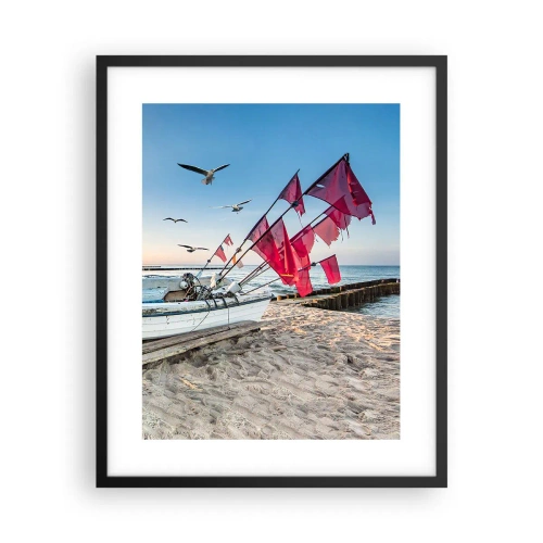 Poster in einem schwarzem Rahmen - Wohlverdiente Ruhe - 40x50 cm