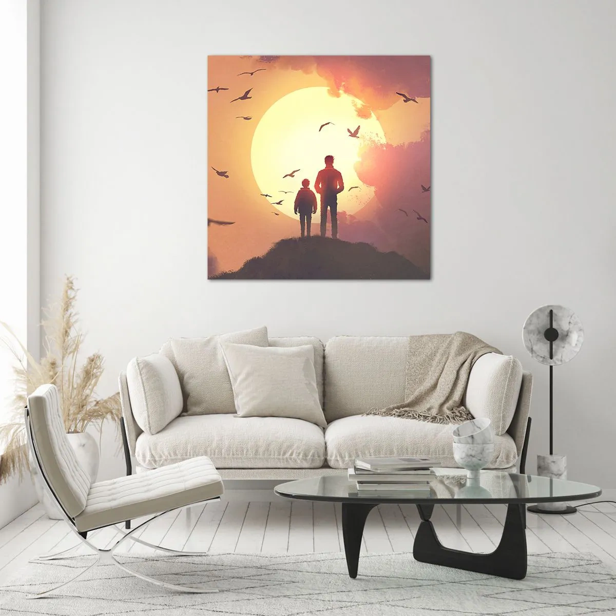 Glasbild - Bild auf glas - Von Angesicht zu Angesicht mit der Sonne - 50x50 cm