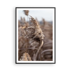 Poster in einem schwarzem Rahmen - Zeit, mit dem Wind zu gehen - 70x100 cm