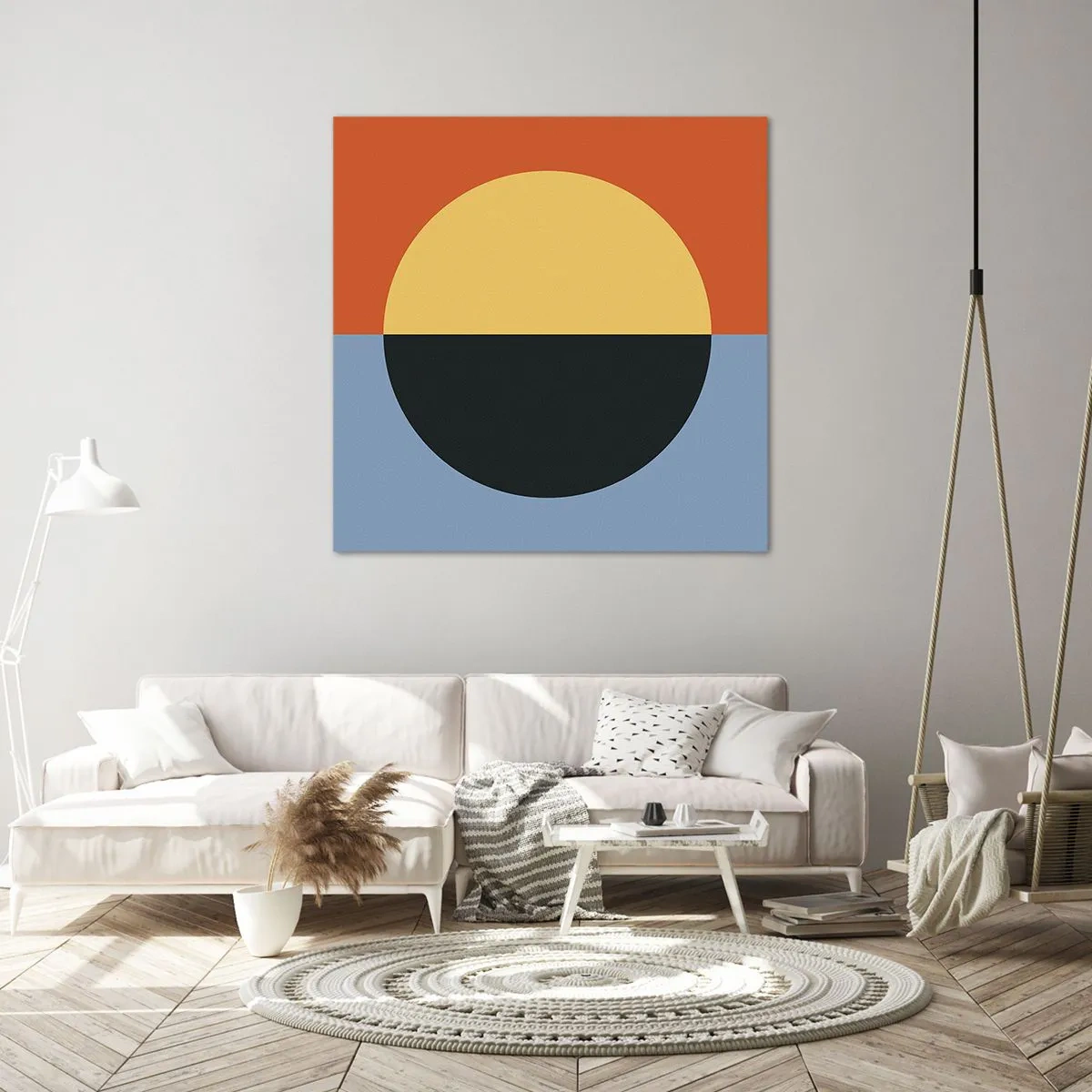 Bild auf Leinwand - Leinwandbild - Eine Komposition aus Wärme und Kühle - 60x60 cm