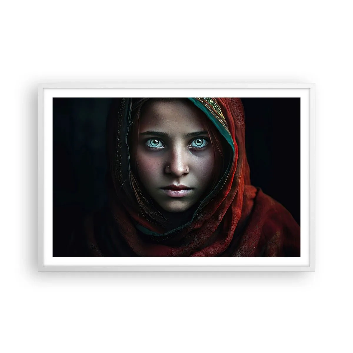 Poster in einem weißen Rahmen - Prinzessin aus dem Osten - 91x61 cm