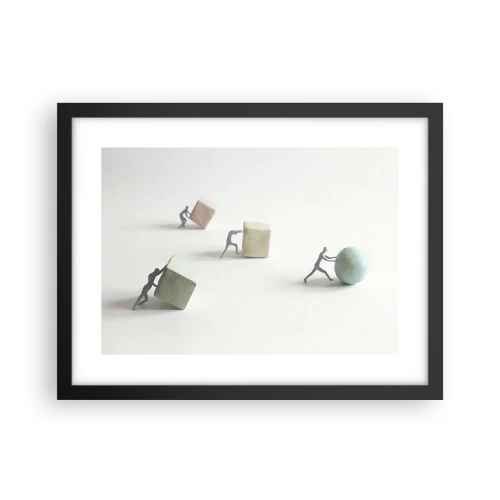 Poster in einem schwarzem Rahmen - Pures Leben - 40x30 cm