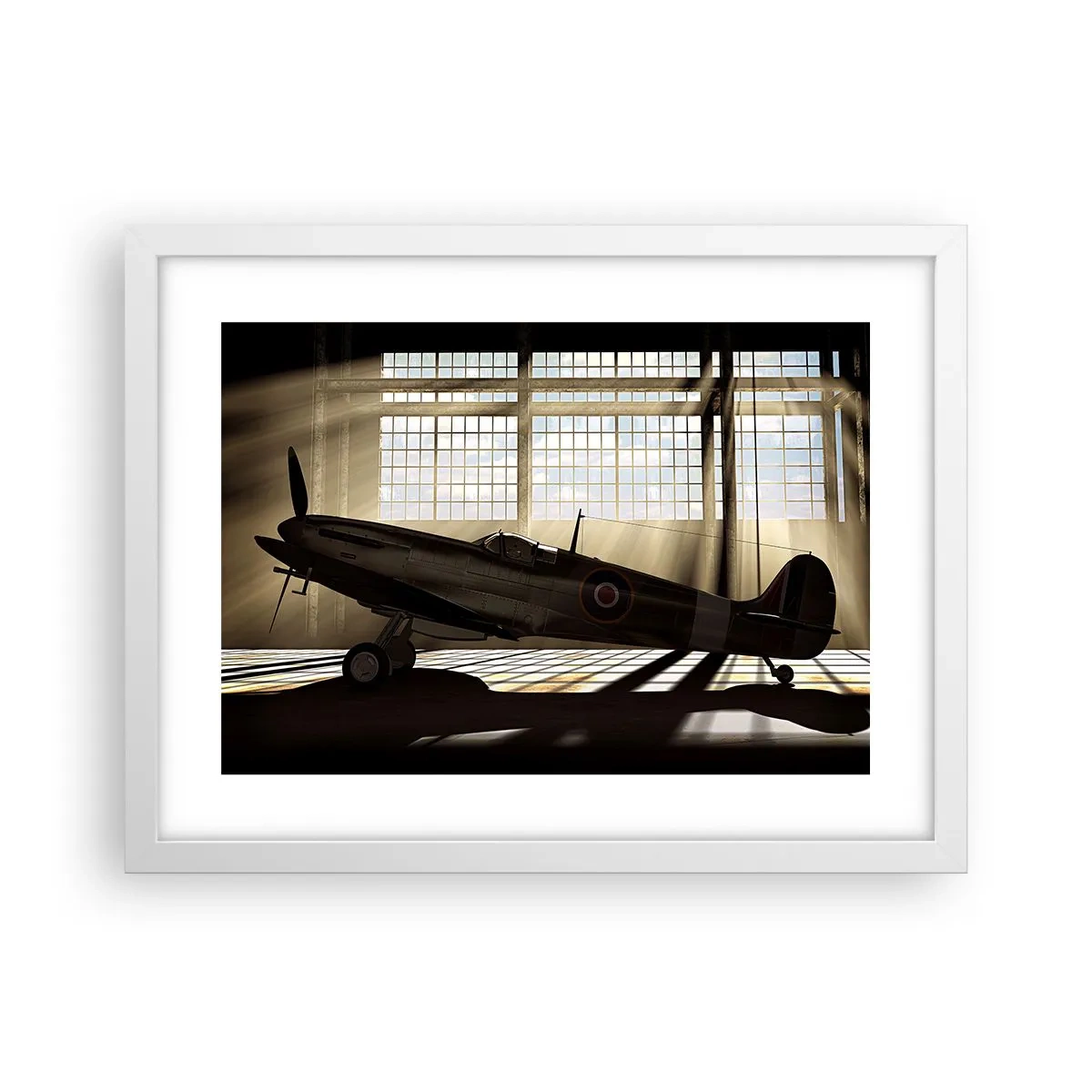 Poster in einem weißen Rahmen - Die Ruhe eines Kriegers - 40x30 cm