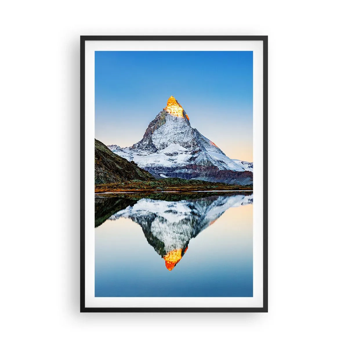 Poster in einem schwarzem Rahmen - Zwei Welten - 61x91 cm