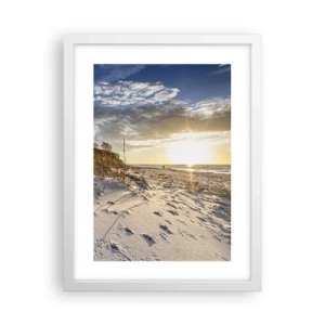 Poster in einem weißen Rahmen - Einladung zu einem Spaziergang - 30x40 cm