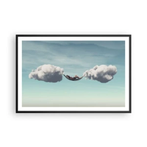 Poster in einem schwarzem Rahmen - Die Behaglichkeit des Augenblicks - 91x61 cm