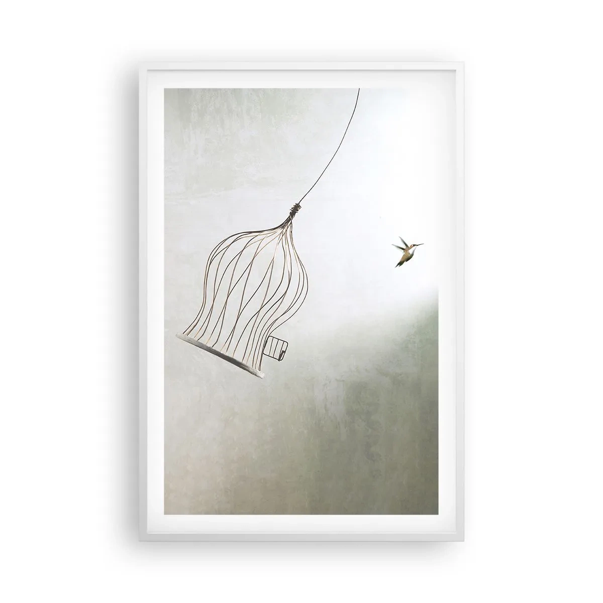 Poster in einem weißen Rahmen - In seinem Element - 61x91 cm