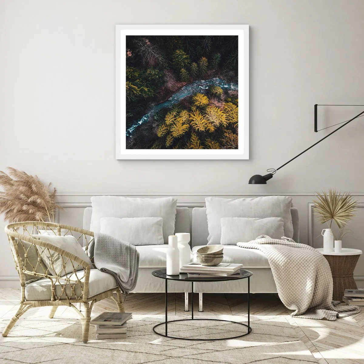 Poster in einem weißen Rahmen - Schnell und immer schneller - 50x50 cm