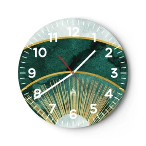 Wanduhr - Glasuhr - Anderes Sonnensystem - 30x30 cm