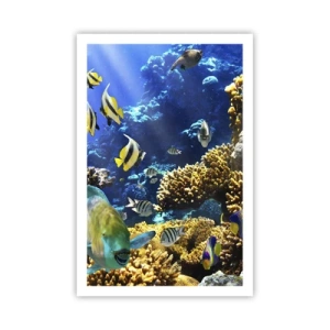 Poster - Viel Verkehr auf dem Ferienweg - 61x91 cm