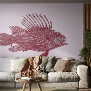 Selbstklebende Fototapete Deluxe Sticker - Bewohner exotischer Gewässer - Fisch, Rotfeuerfisch, Tropisch - 450x315 cm