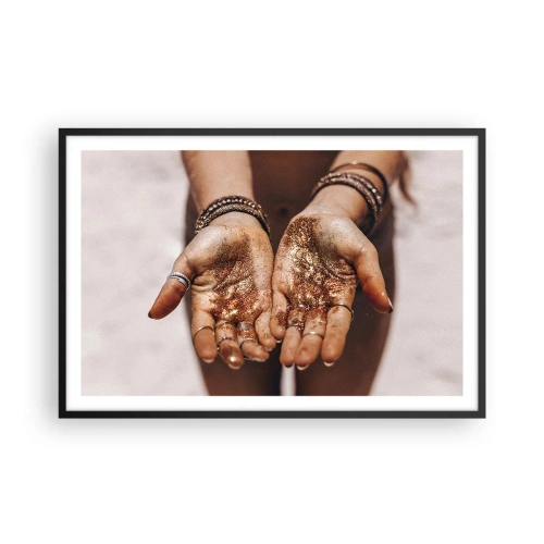 Poster in einem schwarzem Rahmen - Ein Geschenk für dich - 91x61 cm