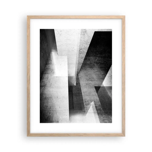Poster in einem Rahmen aus heller Eiche - Die Raumstruktur - 40x50 cm