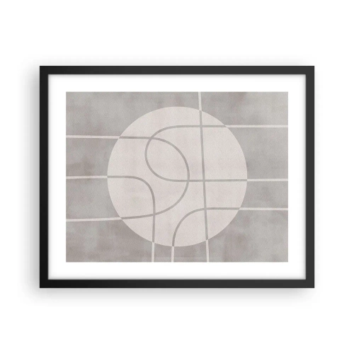 Poster in einem schwarzem Rahmen - Kreisförmig und geradeaus - 50x40 cm