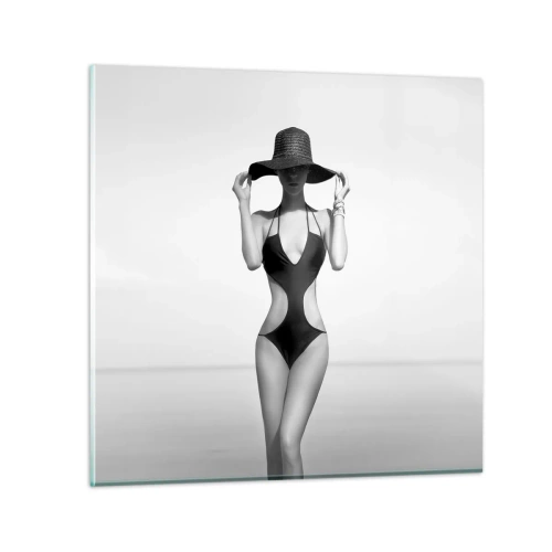 Glasbild - Bild auf glas - Mein Name ist: Eleganz - 70x70 cm