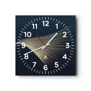 Wanduhr - Glasuhr - Wie das Haar eines Engels - 40x40 cm