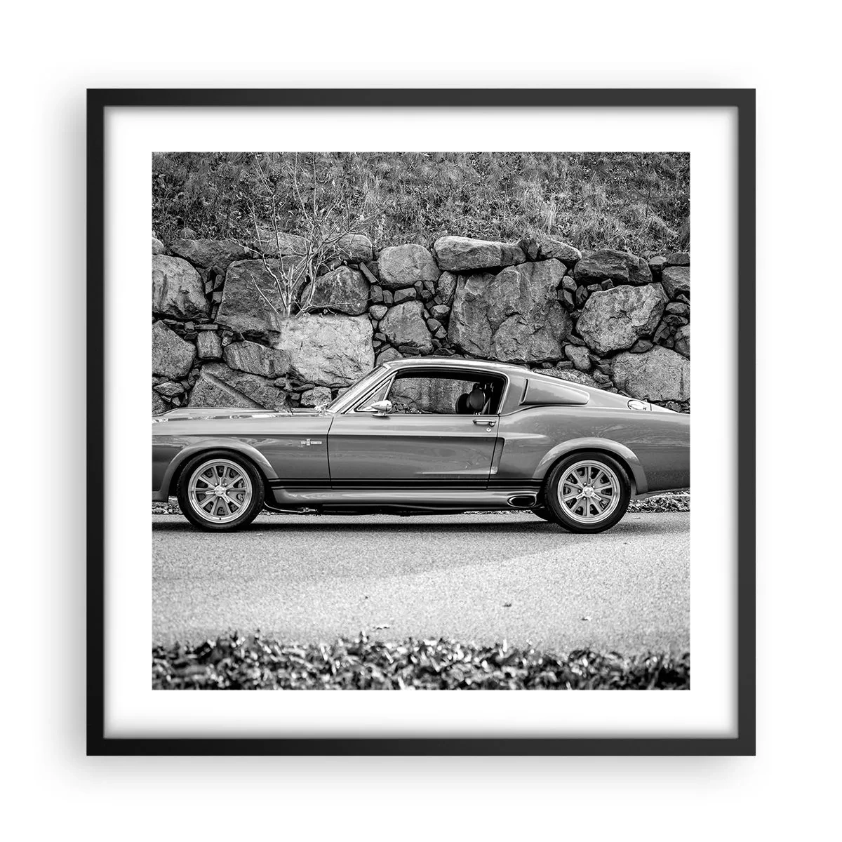 Poster in einem schwarzem Rahmen - Die Legende der 1960er - 50x50 cm