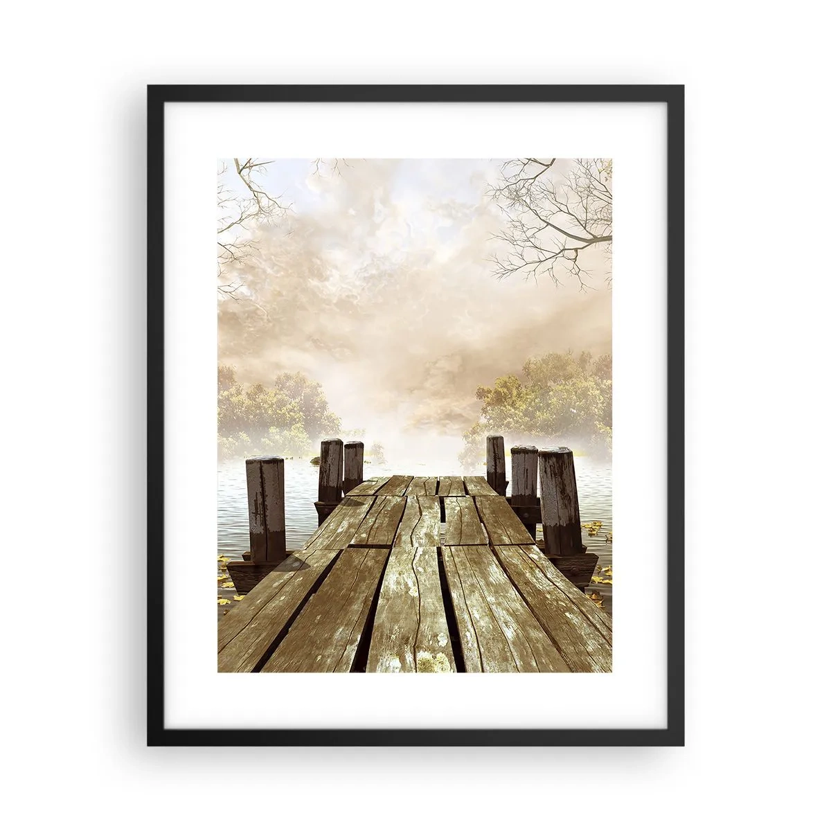 Poster in einem schwarzem Rahmen - Die milde Traurigkeit des Herbstes - 40x50 cm