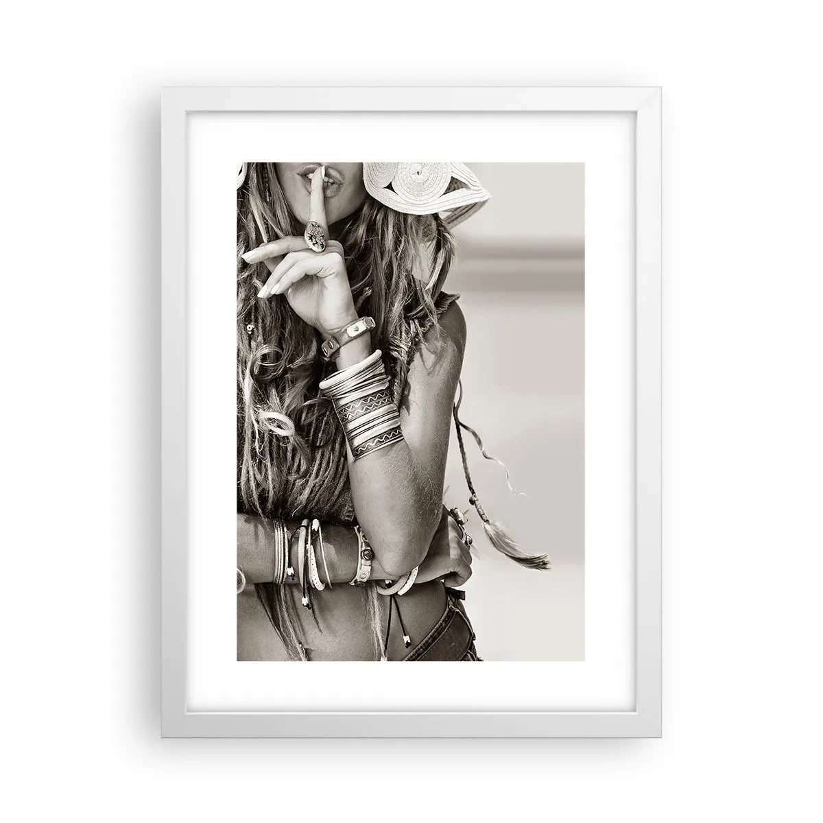 Poster in einem weißen Rahmen - Wieso ein Mädchen - 30x40 cm