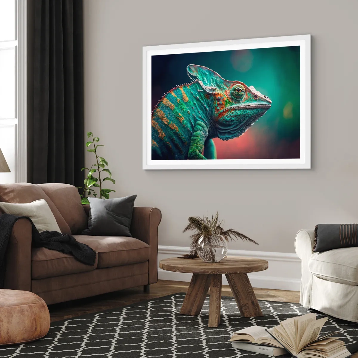 Poster in einem weißen Rahmen - Siehst du mich? Nicht gut… - 91x61 cm