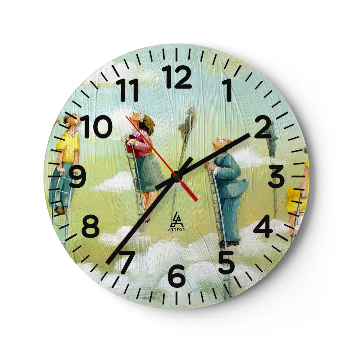 Wanduhr - Glasuhr - Hinter deinem Traum - 30x30 cm