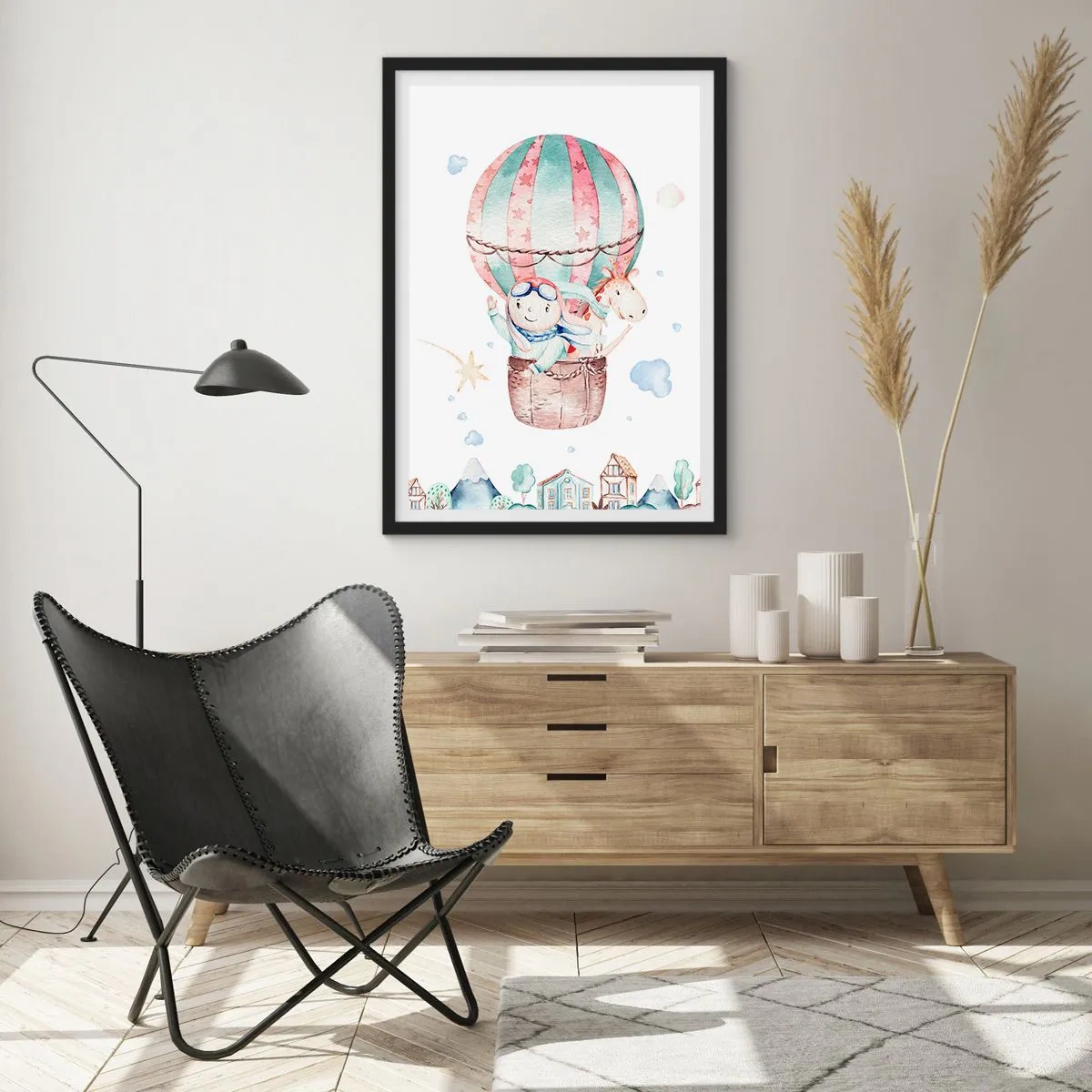 Poster in einem schwarzem Rahmen - Wir kommen bald zurück! - 70x100 cm