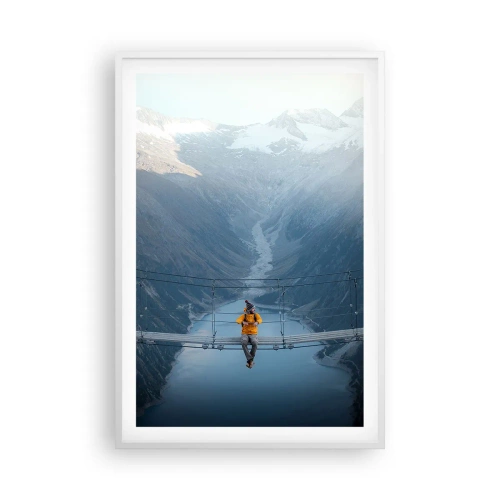 Poster in einem weißen Rahmen - Entzückt in der Schwebe - 61x91 cm