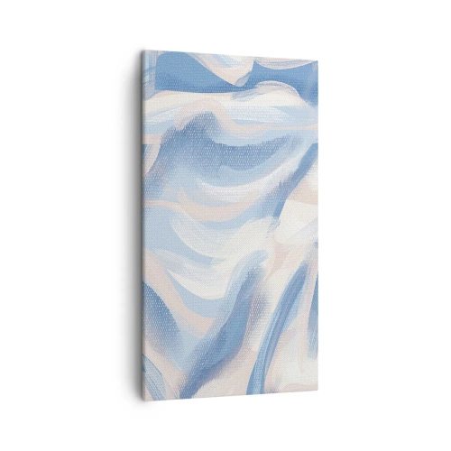 Bild auf Leinwand - Leinwandbild - Blaue Wellen - 45x80 cm