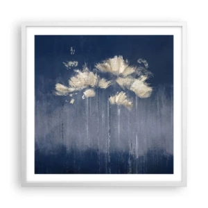 Poster in einem weißen Rahmen - Wie Blütenblätter im Wind - 60x60 cm