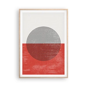 Poster in einem Rahmen aus heller Eiche - Auf den Punkt gebracht - 70x100 cm