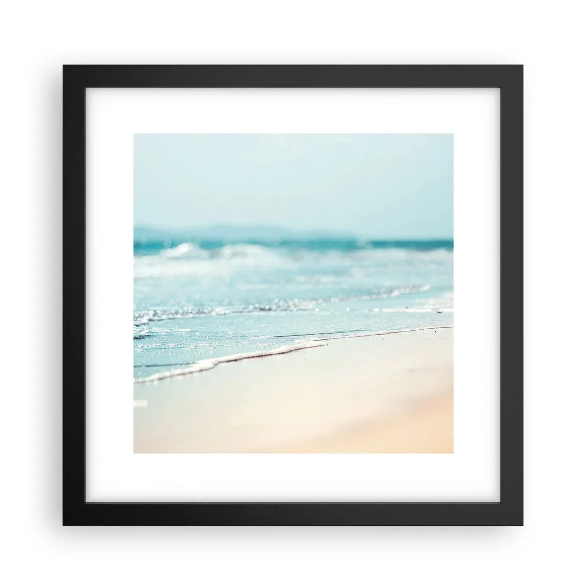Poster in einem schwarzem Rahmen - Hitze und Lärm - 30x30 cm