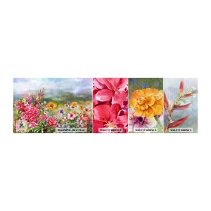 Fototapeten Muster Selbstklebend Deluxe Sticker - Ein Garten, der verrückt geworden ist - Blumen, Garten, Natur - 100x30 cm