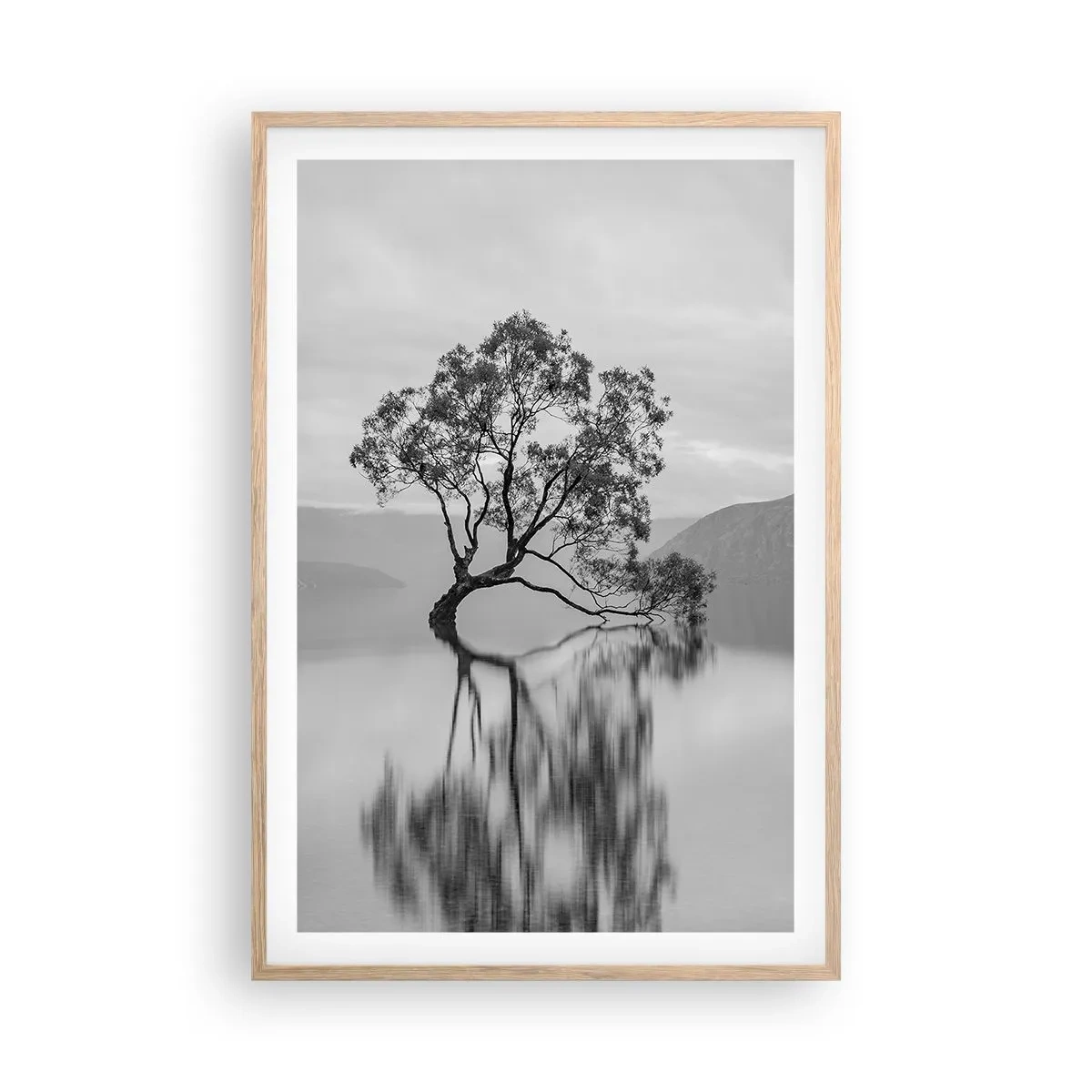 Poster in einem Rahmen aus heller Eiche - Es gibt so ein Land - 61x91 cm