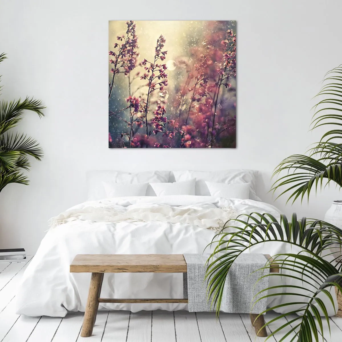 Bild auf Leinwand - Leinwandbild - Geheimnisvoller Garten - 60x60 cm
